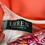LAUREN RALPH LAUREN Womens Bandeau Paisley Print One Piece Swimsuit Size 10 Pink Photo 6