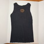 Harley Davidson Y2K Studded Ribbed Skull Wings Embroidered Tank Top Black Size L Photo 3