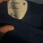 American Eagle  outfitters Navy Blue Knit V-Neck Sweater Photo 5