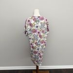 Vera Bradley Sleep Shirt Dress Nighty Floral Cotton Pockets Coffee Garden Purple Photo 6