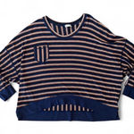 Free People  Making In Happen Pullover Navy Large Photo 0