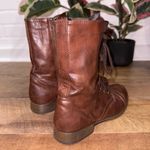 Mossimo Supply Co. Cassie Faux Leather Moto Side Zip Combat Boots Brown Size 8 Photo 2