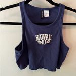 Divided  By H&M Women’s Hawaii 10 Cropped Navy Tank Size XS Photo 1