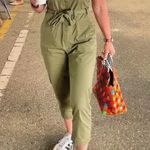 Marissa Webb X RTR Dolman Utility Jumpsuit Size 6 Green Photo 0