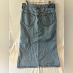 Abercrombie & Fitch  Light Wash Denim Maxi Skirt with Front Slit Size 30/10 Photo 2