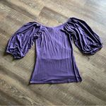 Eight Sixty Surplice Top Cross Front Purple Plus Size 1 Feminine Stretchchy Photo 2