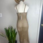 MISA Los Angeles Ursula Crochet Knit Cover-Up Dress Mocha Size M NWT Photo 2