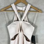 Aidan Mattox Aidan by Blush Pink Crepe Cutout Detail Gown NWT Size 0 Photo 6