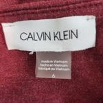 Calvin Klein Burgundy T-Shirt Dress with Side Drawstring Size 6 Oxblood Dress Photo 7