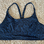 Lululemon  Train Times Bra Pulse Capri Black Blue Women's 8 Workout Yoga Stretch‎ Photo 0