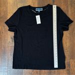 Karen Scott  jet black short sleeve tee shirt, size PXL, NWT Photo 6