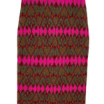 Rhode‎ Sweater Skirt Knit Fair Isle Long Midi Length Red Pink Green Size Small Photo 0