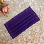Solid Purple Premium Cotton Reusable Fave Mask Photo 3