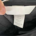 H&M faux leather straight wide leg pants high rise black Women’s size 6 petite Photo 1