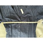 Madewell  Tie-Waist Tiered Midi Dress Windowpane Navy Blue Button Up Size 8 Photo 10
