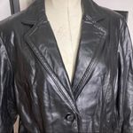 Leather blazer jacket black women’s medium‎ Black Photo 2