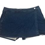 Lane Bryant NWT  Signature Denim Cotton Blend Blue Women's Mid-Rise Skort Photo 0