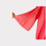 J.Crew  Womens Pullover Sweater Pink Cotton 3/4 Trumpet Sleeve Scoop Neck L Photo 2