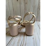 Badgley Mischka  Ivanna Platino Metallic Suede Black Heel Gem Sandals Size 10 Photo 5