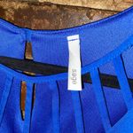 Sage  Royal Blue Sleeveless Cut-Out Caged Mini Shift Dress Women's Size 4 Photo 3