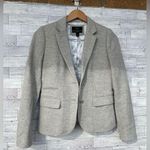 J.Crew  School Boy Womens Notch Lapel Wool Herringbone Gray Blazer size 0 Photo 11