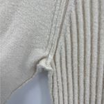 Altar'd State  Off White Oversized Fuzzy Turtleneck Ribbed Sweater Size Medium Photo 4