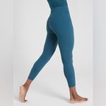 Athleta elation laser cut high rise 7/8 legging dark teal XS lightweight active Photo 2