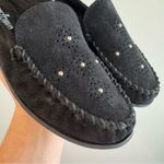 Minnetonka  Leila Black Suede Studded Moccasin Mules Size 9 Photo 2