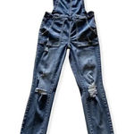 Wallflower WOMENS DENIM Skinny OVERALLS, Size S Blue Photo 0