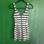 Bethany Mota CLEARANCE!‎  Black White Stripe Pleated Dress Size XS EUC Photo 2