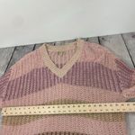 Democracy  Chunky Knit V Neck Striped Relaxed Fit Sweater Pullover size XL Photo 10
