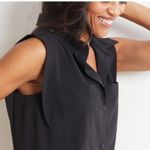 Evereve Scout Utility Button Down Top Performance Rib Knit Side Panel Stretch.XS Photo 1