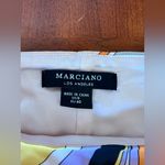 Marciano Orange and Purple Abstract High Low Pleated Flowy Maxi Skirt Size S Photo 9