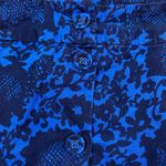Boden USA Boden Sara Linen Button Front Blue Floral Skirt Photo 5