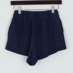 Aerie Womens Navy Blue High Waist Sweat Shorts Drawstring Waist Size XS Pockets Photo 3