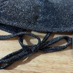 Wild Fable Women's Black Lurex High Neck Halter Bikini Top - Size XXS - NWT Photo 3