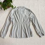 J.Crew  Pinstripe Long Sleeve Peasant Babydoll Blouse Photo 5