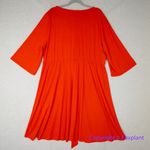 Eloquii New!  orange red tie‎ front V neck bell sleeve dress, size 20 Photo 9