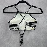Xhilaration  Black White Stripe Padded Crisscross Bikini Top Swimwear Medium Photo 4