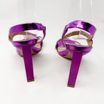Schutz NEW Fuchsia Kelly Specchio Leather Strappy Sandal Heel Size 7, MSRP $118 Photo 8