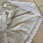 Lauren Michelle Lacy Strapless Blouse Sz Medium White Photo 3