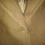 Jones Wear  10 Linen Honey Olive Gold Blazer Jacket Photo 3