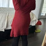 Peru Etnico Women’s Maroon Small Fringe Cardigan Alpaca Photo 2