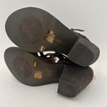 Lucky Brand  Black Leather Strappy Heeled Kisa Sandals Size 6.5 NWOT Photo 2