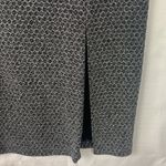 Adrianna Papell women's 8 medium black silver metallic knee length midi dress Photo 4