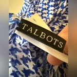 Talbots  Geometric Abstract All-Over Print 100% Modal Lightweight Blue White NWT Photo 3