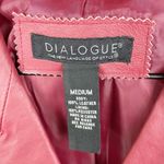 Dialogue Genuine Leather Washable Button Front Jacket in Red Women's Size Medium Photo 3