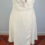 Fame and Partners  Cream Ruffle Wrap Dress Photo 3