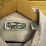 Bonjour Vintage  Size Lavender Abstract Floral Button Up Lagenlook Top Photo 9