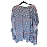 Badgley Mischka NWT Gingham Plaid Oversized Tunic Top XS/S Photo 2
